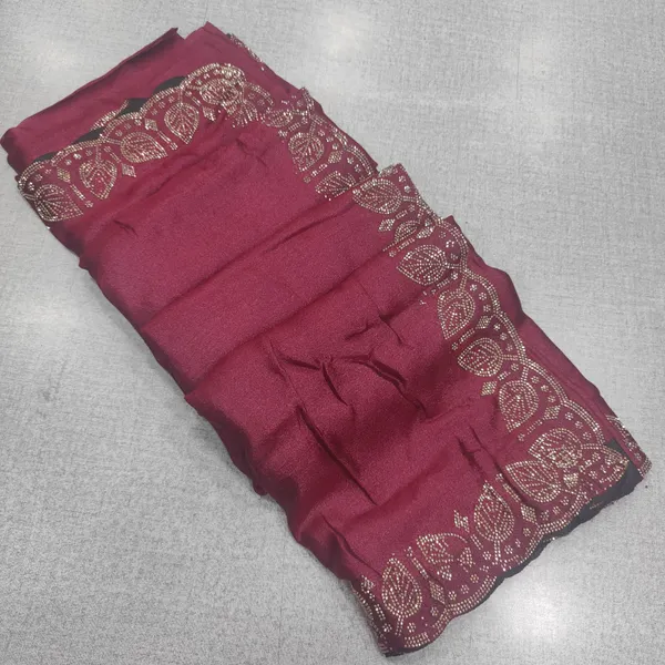 Premium Soft Shiny Silk Saree with Stone Work | SR267